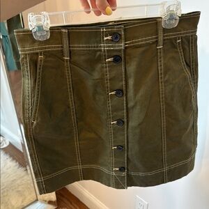 Free assembly Olive Button-Front Skirt
